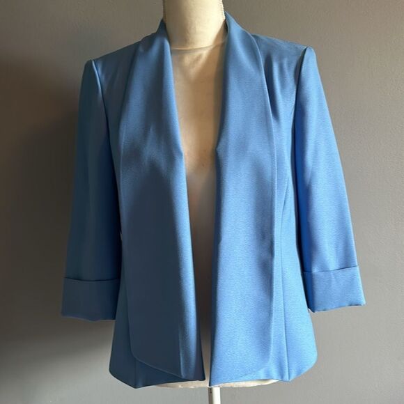 Kasper Shawl Blazer in Sky Blue - Picture 2 of 9